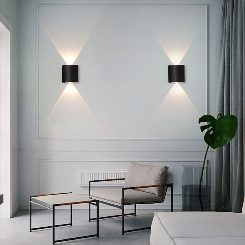 Outdoor Wall Sconce Light Waterproof Lighting LED Curved Aluminum Fixture - Image 4