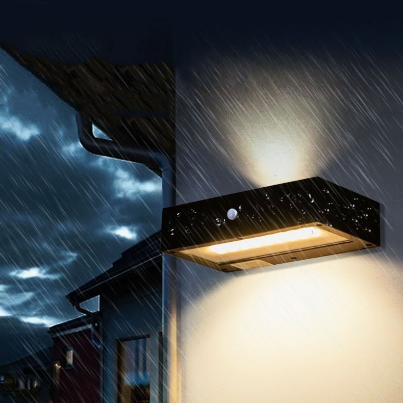 Outdoor Wall Sconce Light with Up and Down LED Lighting and Motion Sensor Exterior - Image 4