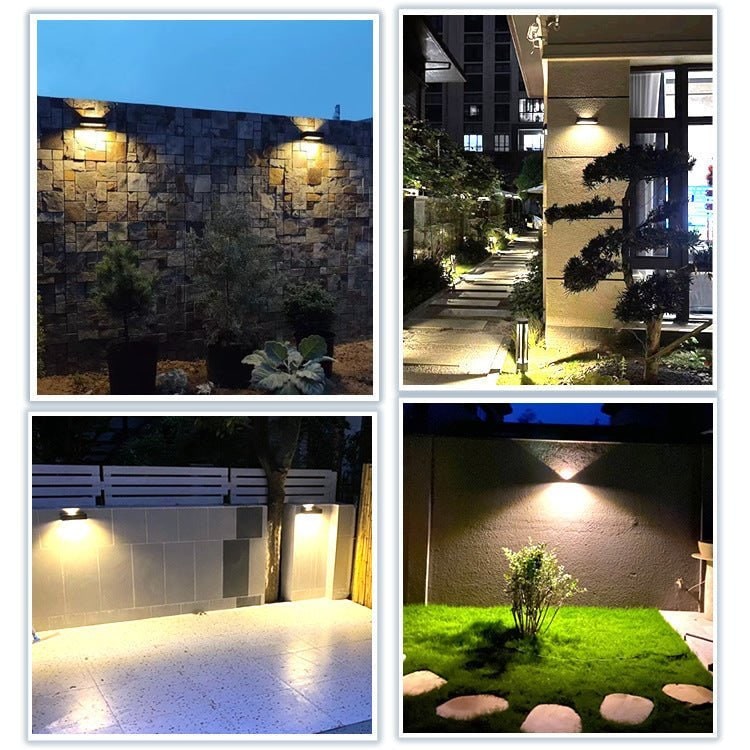 Outdoor Wall Sconce Light with Up and Down LED Lighting and Motion Sensor Exterior - Image 5