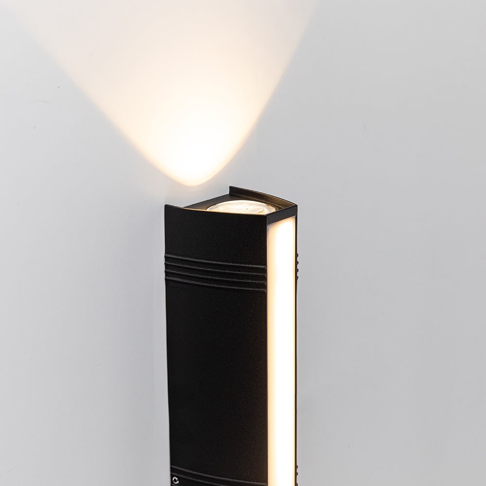 Outdoor Wall Sconce with Up and Down LED Lighting and Modern Architectural Design - Image 15