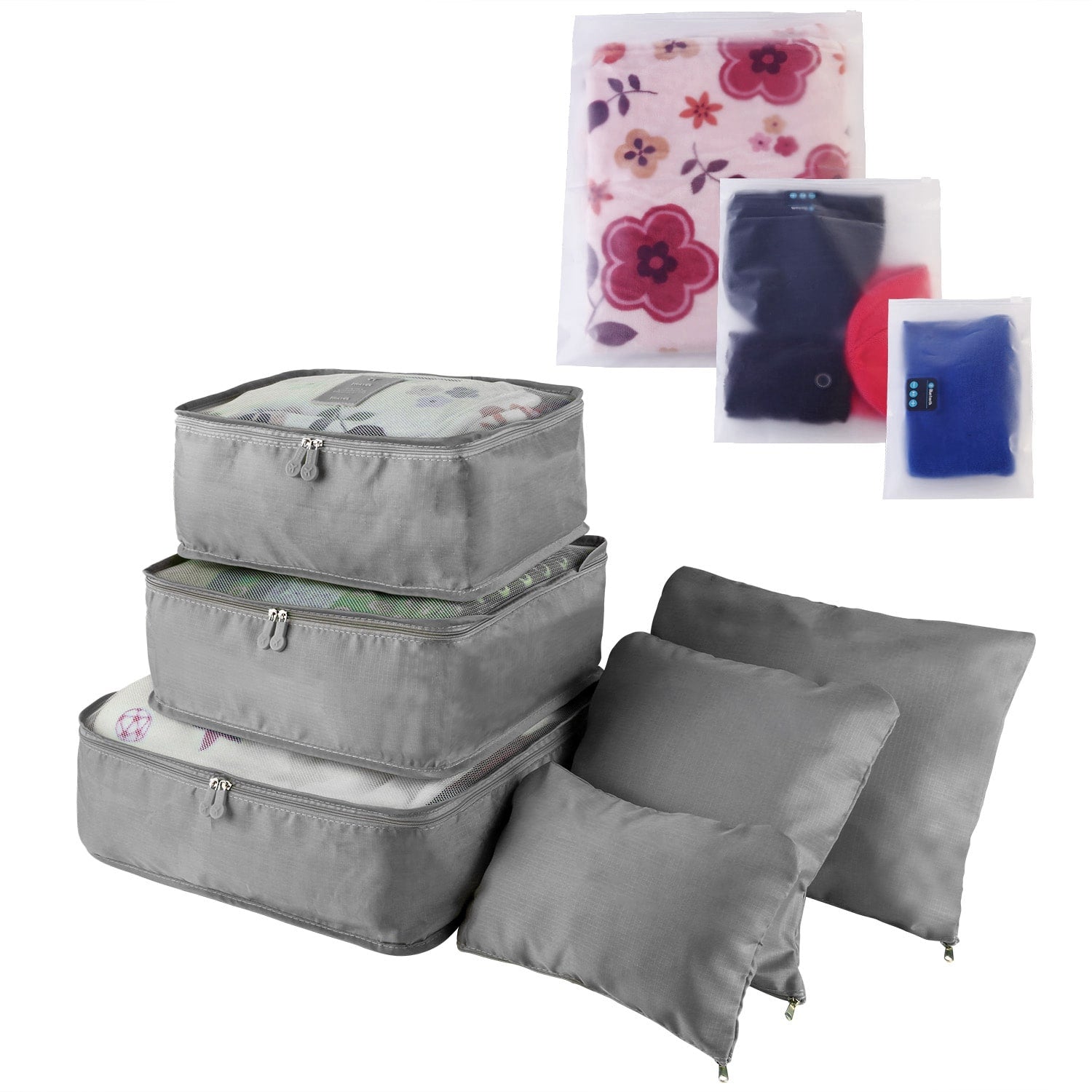 Packing Cubes and Compression Bags Travel Organizer Set with Pouches 9-Piece Luggage Traveling - Image 12