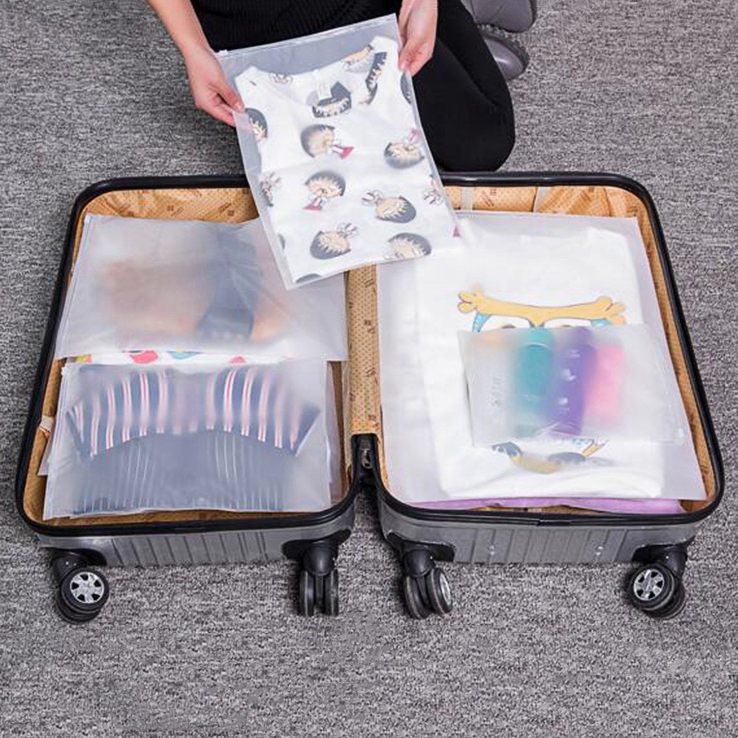 Packing Cubes and Compression Bags Travel Organizer Set with Pouches 9-Piece Luggage Traveling - Image 14