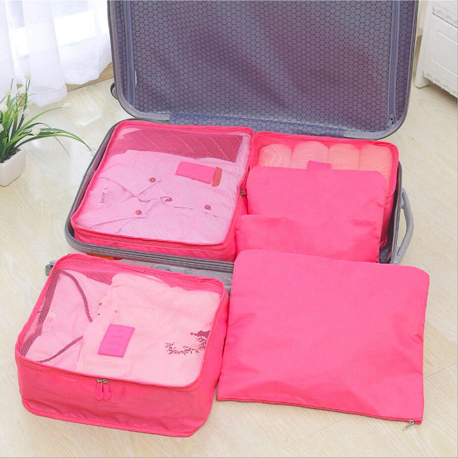 Packing Cubes and Compression Bags Travel Organizer Set with Pouches 9-Piece Luggage Traveling - Image 15