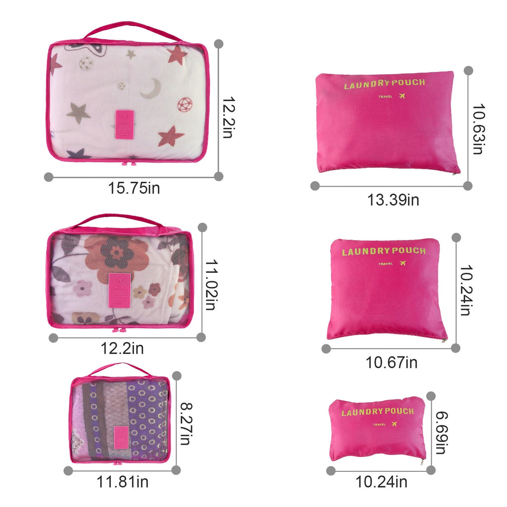 Packing Cubes and Compression Bags Travel Organizer Set with Pouches 9-Piece Luggage Traveling - Image 18