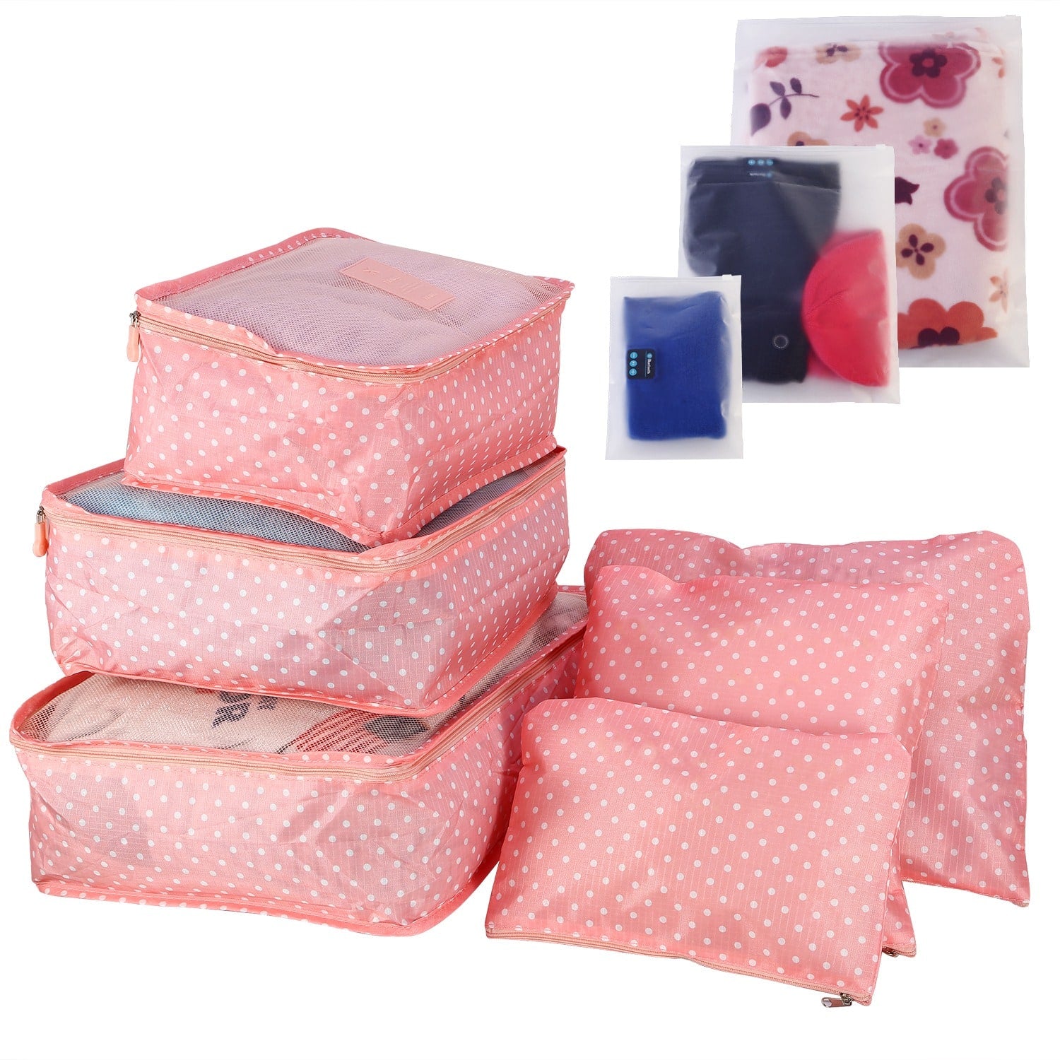 Packing Cubes and Compression Bags Travel Organizer Set with Pouches 9-Piece Luggage Traveling - Image 19