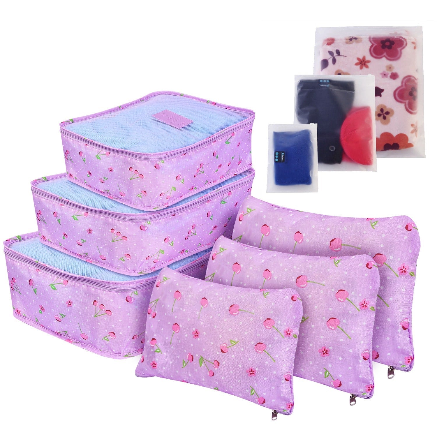 Packing Cubes and Compression Bags Travel Organizer Set with Pouches 9-Piece Luggage Traveling - Image 2