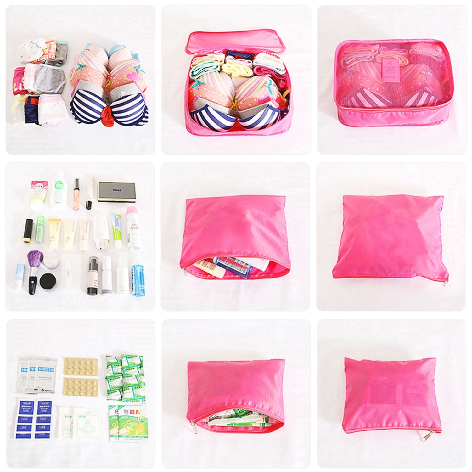 Packing Cubes and Compression Bags Travel Organizer Set with Pouches 9-Piece Luggage Traveling - Image 4