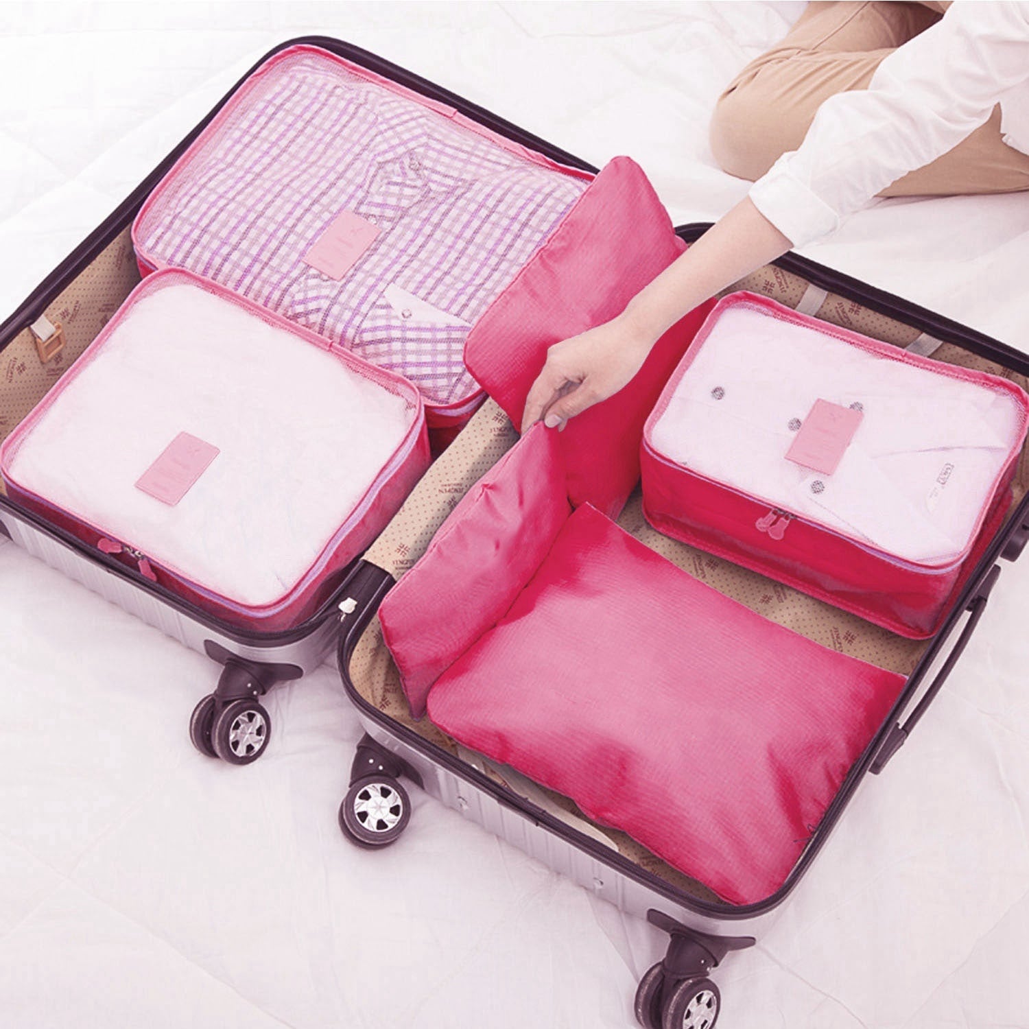 Packing Cubes and Compression Bags Travel Organizer Set with Pouches 9-Piece Luggage Traveling - Image 6