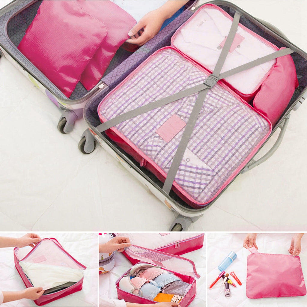 Packing Cubes and Compression Bags Travel Organizer Set with Pouches 9-Piece Luggage Traveling - Image 9
