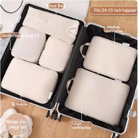 Packing Cubes and Compression for Travel with Luggage Organizer Bags 6 or 8 Piece - Image 6
