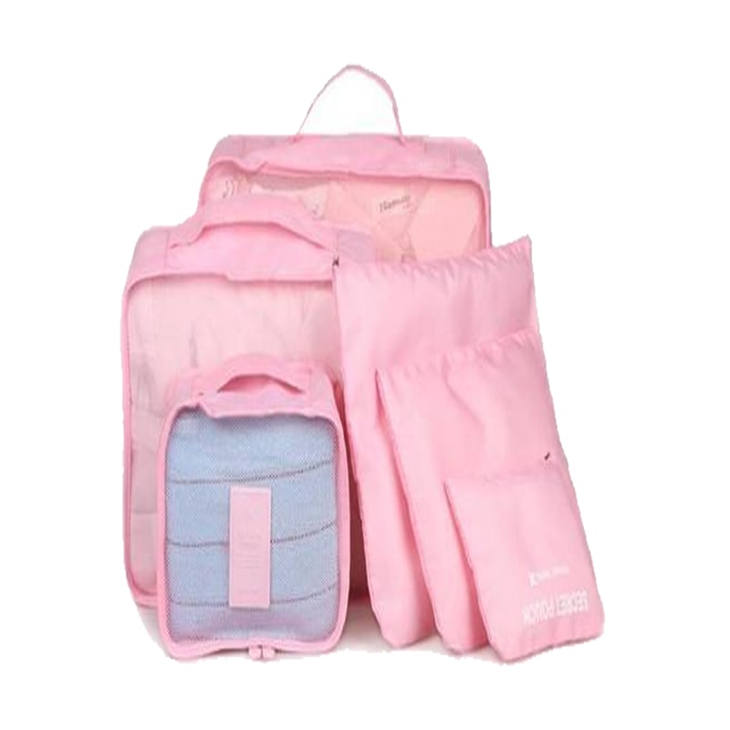 Packing Cubes Travel Organizer Set with Mesh Panels 6-Piece Lightweight Luggage Storage Pouches - Image 3