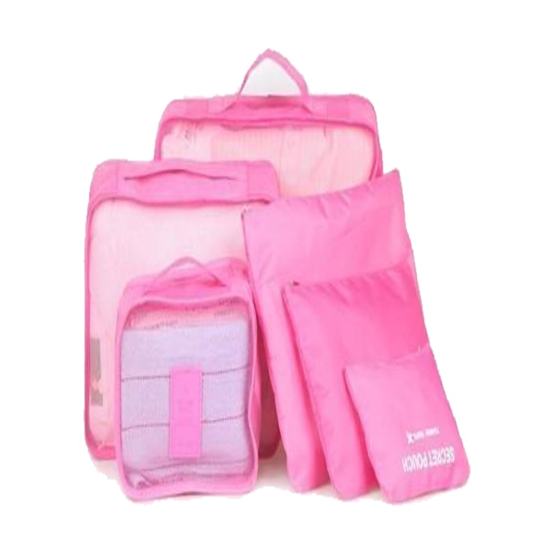 Packing Cubes Travel Organizer Set with Mesh Panels 6-Piece Lightweight Luggage Storage Pouches - Image 4