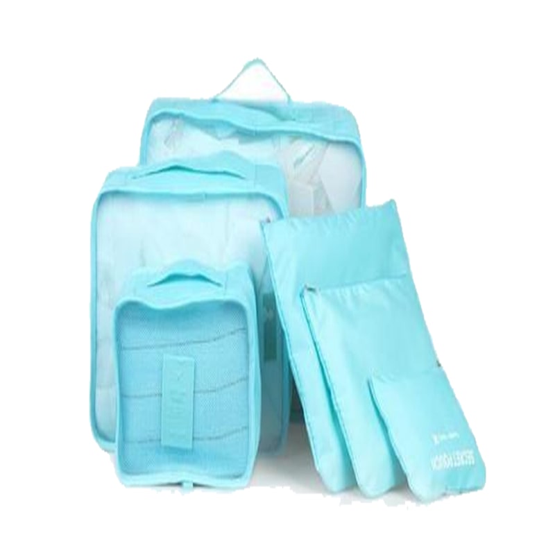 Packing Cubes Travel Organizer Set with Mesh Panels 6-Piece Lightweight Luggage Storage Pouches - Image 7
