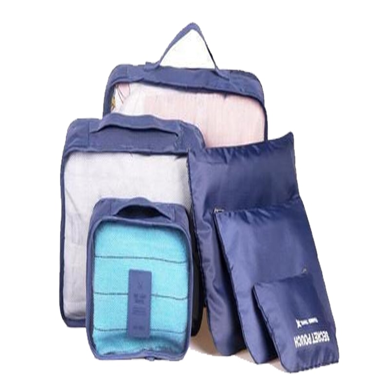 Packing Cubes Travel Organizer Set with Mesh Panels 6-Piece Lightweight Luggage Storage Pouches - Image 8