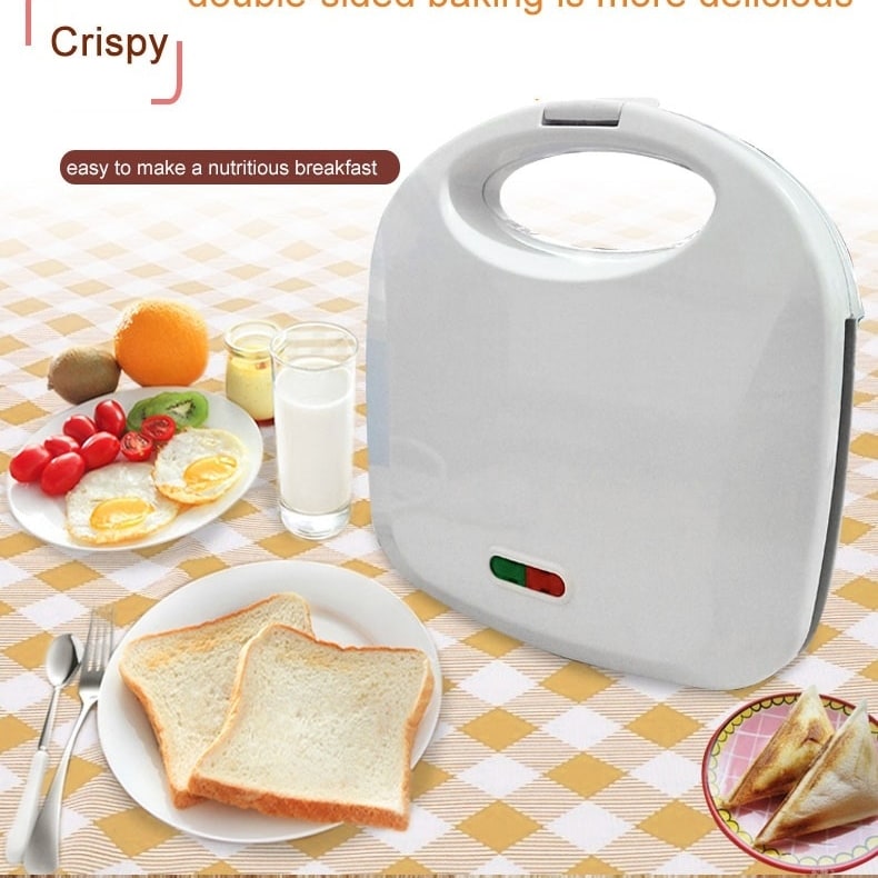 Panini Sandwich Press Grill and Maker with Non-Stick Triangle Plates Electric Breakfast Toaster - Image 1