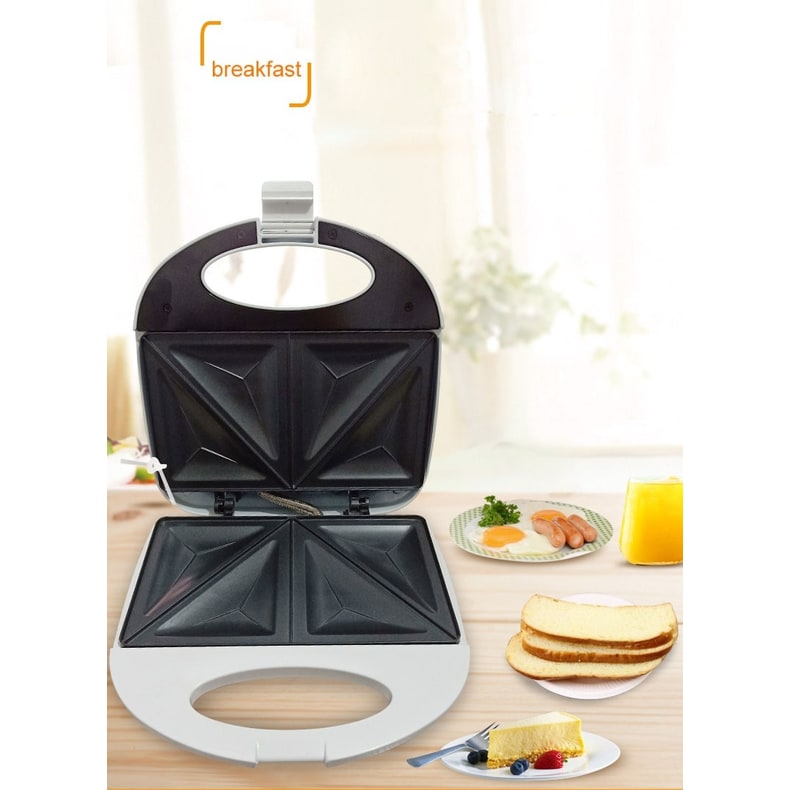 Panini Sandwich Press Grill and Maker with Non-Stick Triangle Plates Electric Breakfast Toaster - Image 2