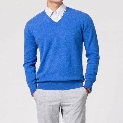 Men's V-Neck Sweater Versatile Lightweight Knitwear for Smart Casual Outfits