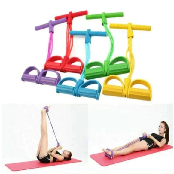 Pedal Resistance Band Portable Non Slip Foam Handle Elastic Tension Non-slip - Image 3