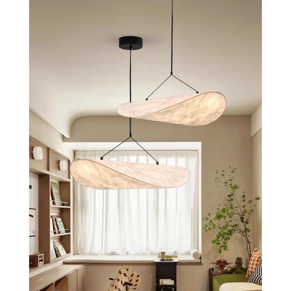 Pendant Light Fixture with Organic Wavy Shade for Kitchen Island and Hanging Spaces - Image 10