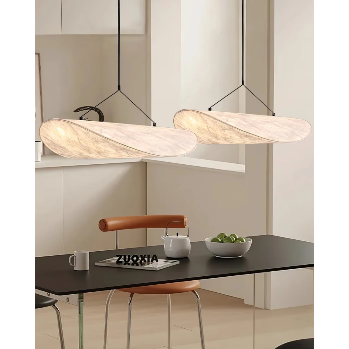 Pendant Light Fixture with Organic Wavy Shade for Kitchen Island and Hanging Spaces - Image 3