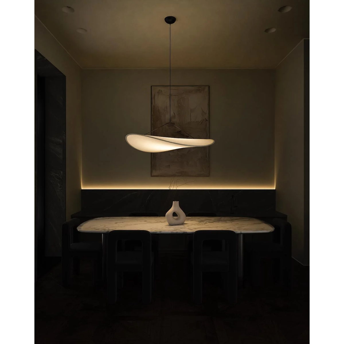 Pendant Light Fixture with Organic Wavy Shade for Kitchen Island and Hanging Spaces - Image 5