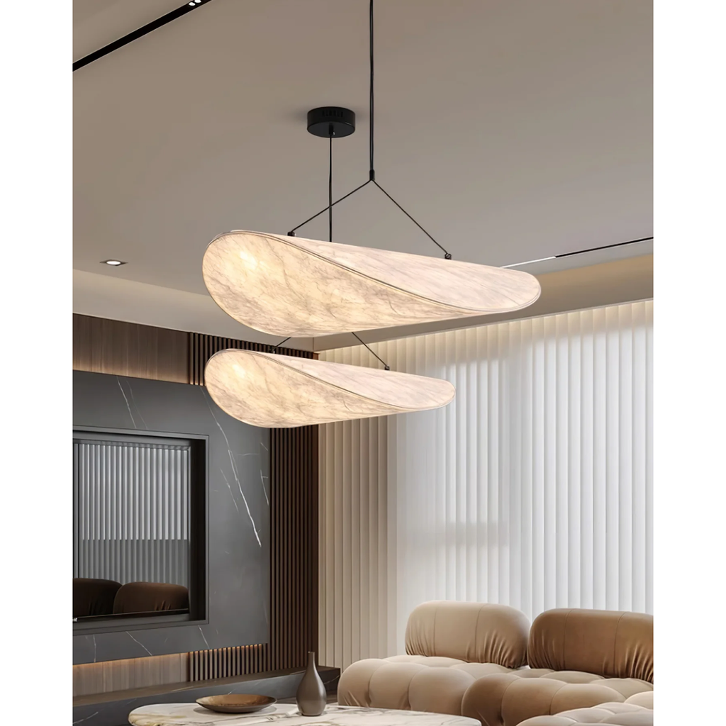 Pendant Light Fixture with Organic Wavy Shade for Kitchen Island and Hanging Spaces - Image 9