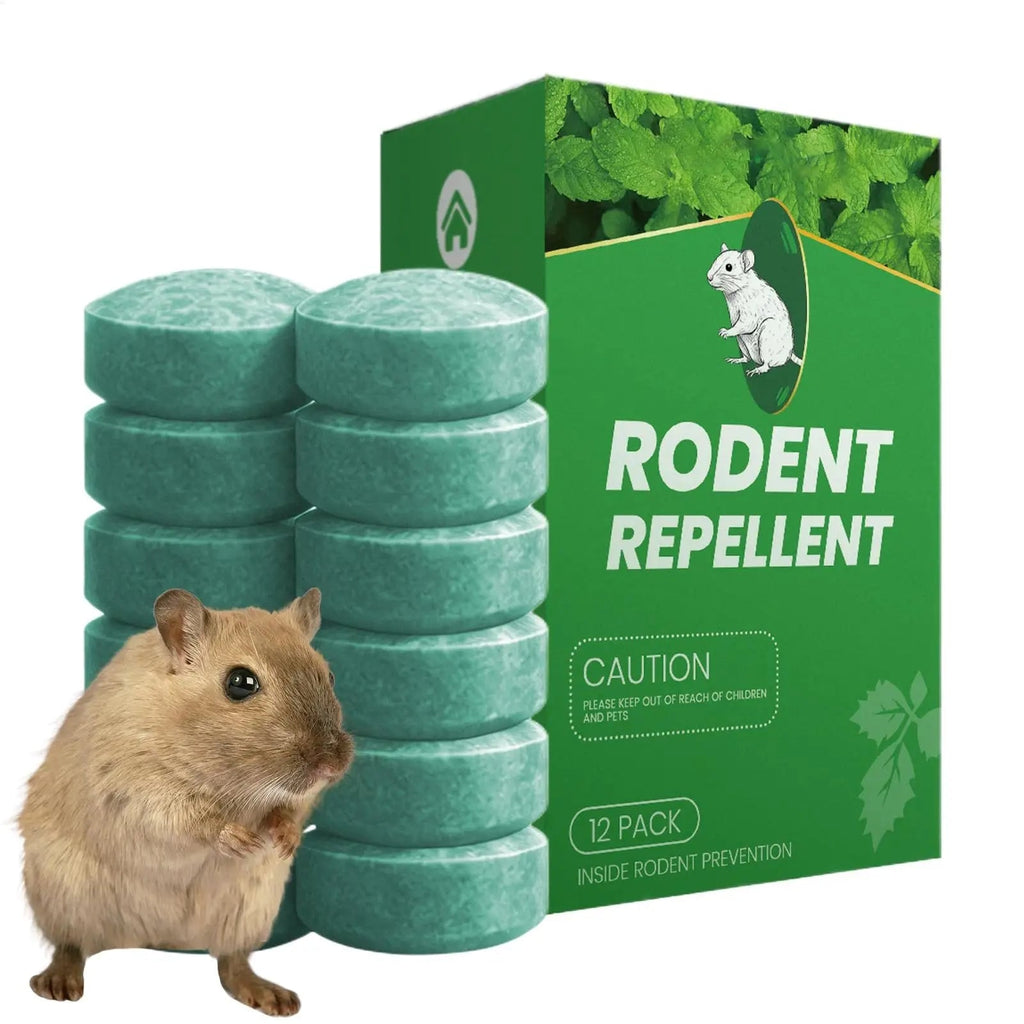Peppermint Oil Rodent Repellent and Mouse Deterrent Tablets Natural 12-Pack - Image 1