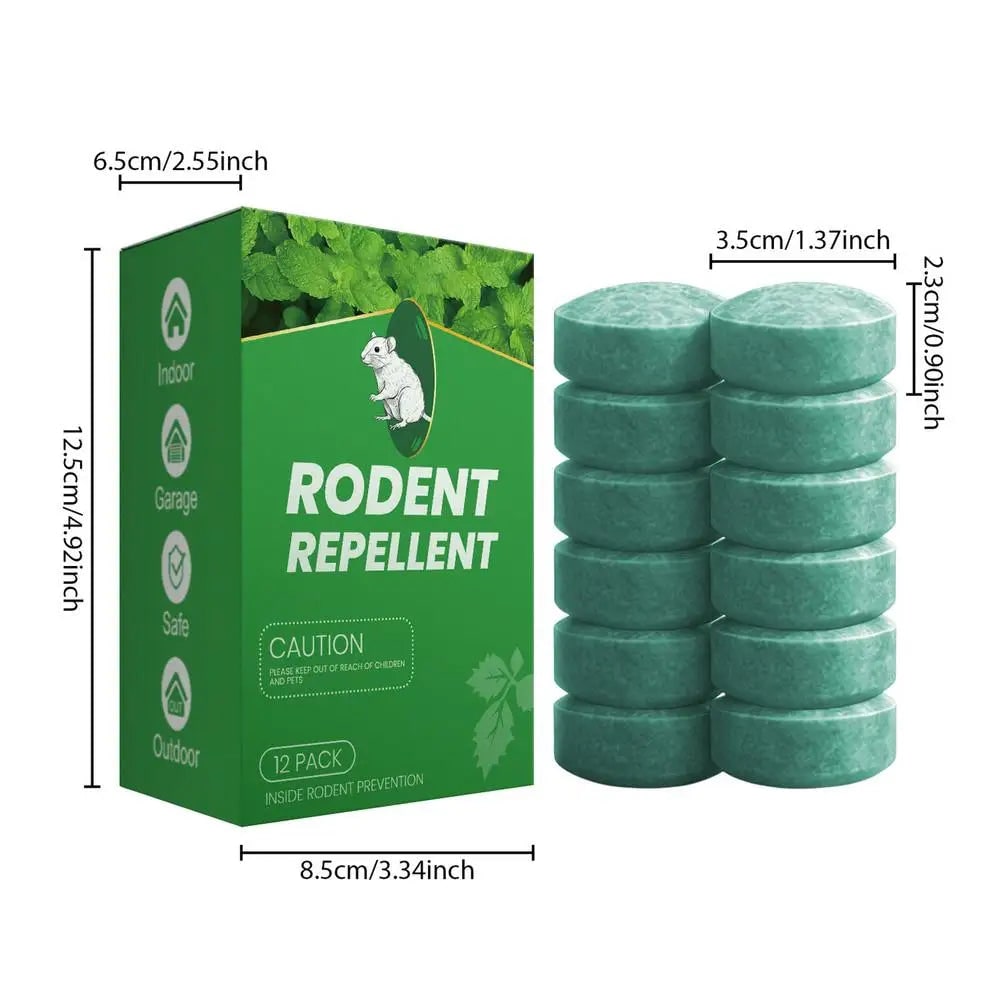 Peppermint Oil Rodent Repellent and Mouse Deterrent Tablets Natural 12-Pack - Image 7
