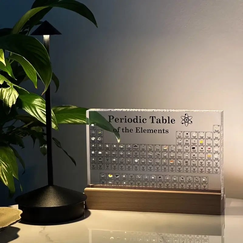Periodic Table with Real Elements Acrylic LED Display Educational Gift - Image 10