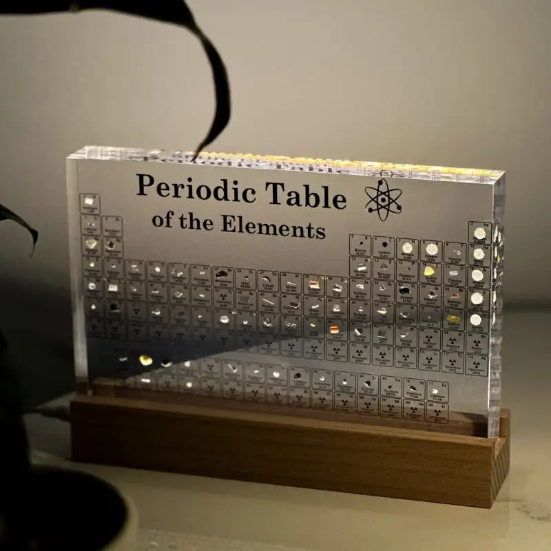 Periodic Table with Real Elements Acrylic LED Display Educational Gift - Image 17