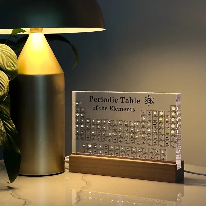 Periodic Table with Real Elements Acrylic LED Display Educational Gift - Image 19
