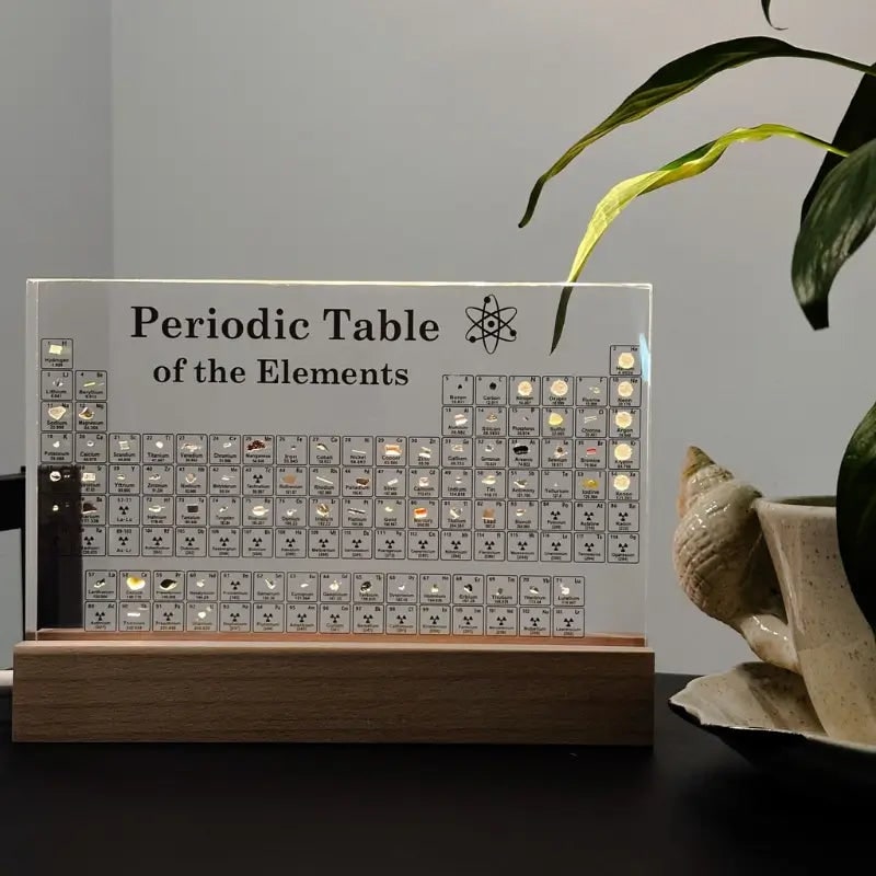 Periodic Table with Real Elements Acrylic LED Display Educational Gift - Image 3