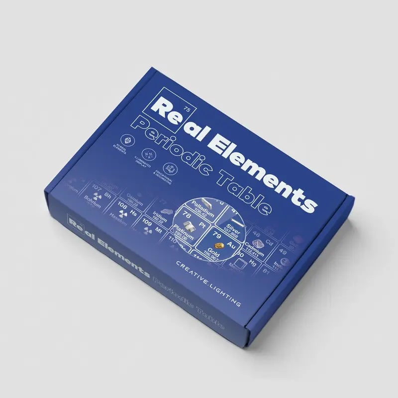 Periodic Table with Real Elements Acrylic LED Display Educational Gift - Image 5