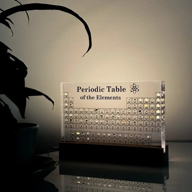 Periodic Table with Real Elements Acrylic LED Display Educational Gift - Image 6