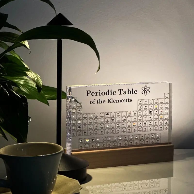 Periodic Table with Real Elements Acrylic LED Display Educational Gift - Image 8