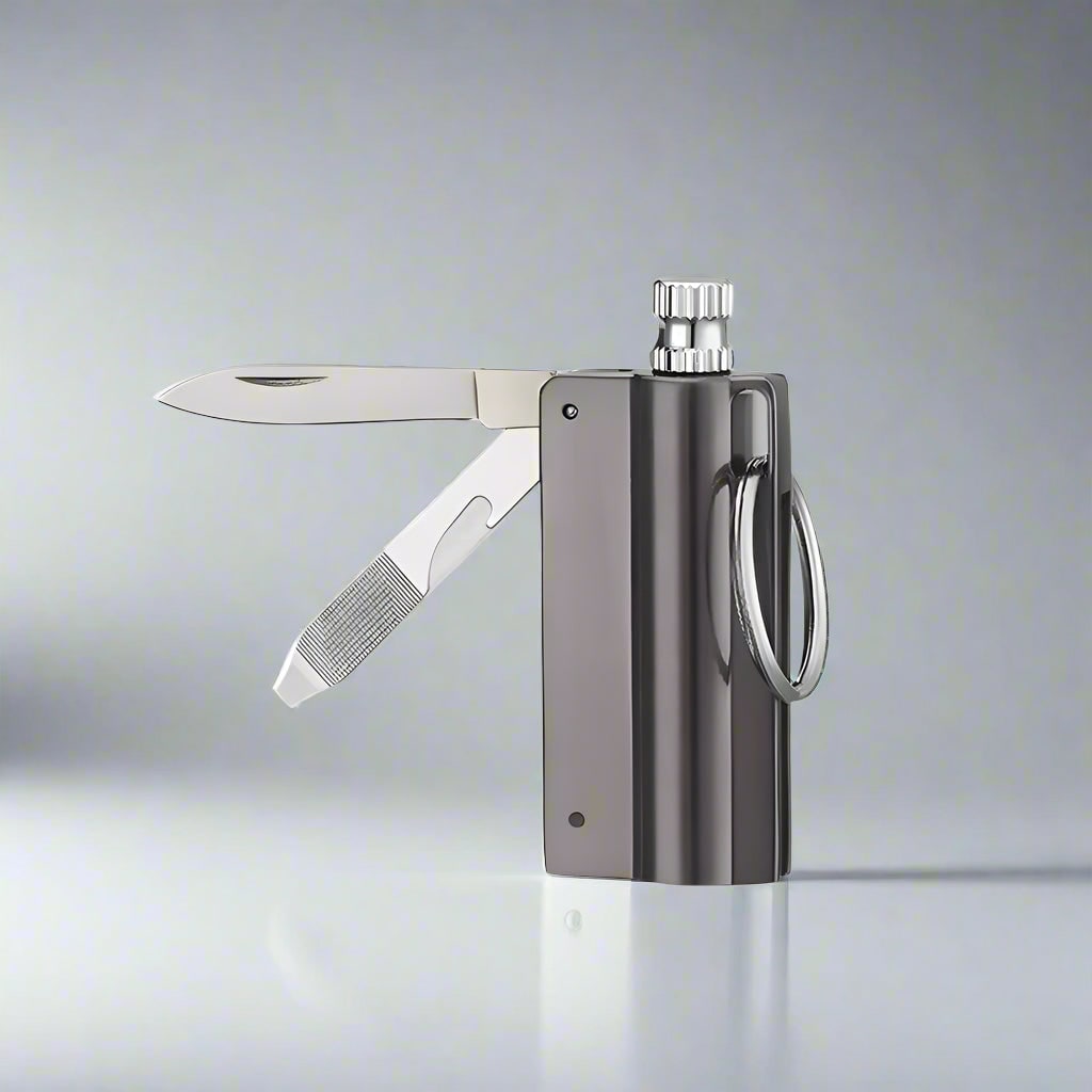 Permanent Match Lighter Fire Starter with Waterproof Metal Construction and Keychain Clip - Image 3