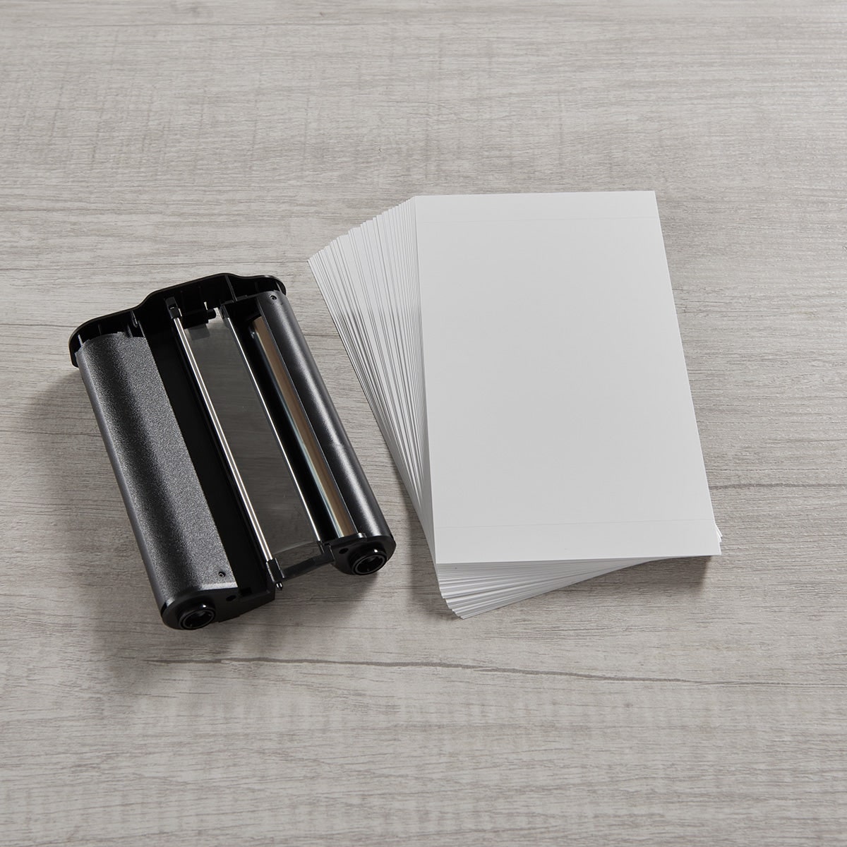 Photo Printer Refill Kit Cartridge Paper Ribbon Perforated Forty Sheets Ink - Image 1