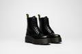 Platform Combat Boots Lace-Up with Side Zipper and Chunky Sole - Image 1