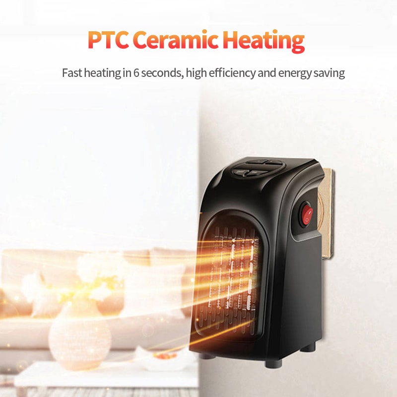 Plug in Heater Portable Electric Energy Efficient Digital Display and Ceramic Heating Elements - Image 4