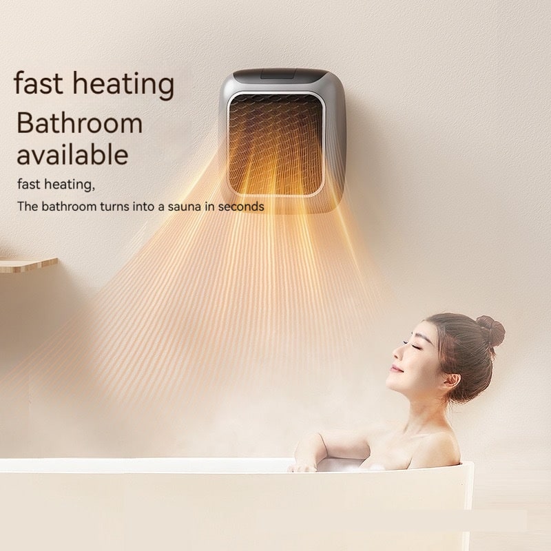 Plug in Space Heater with Digital Display and Honeycomb Grille - Image 3