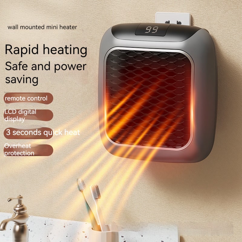 Plug in Space Heater with Digital Display and Honeycomb Grille - Image 8