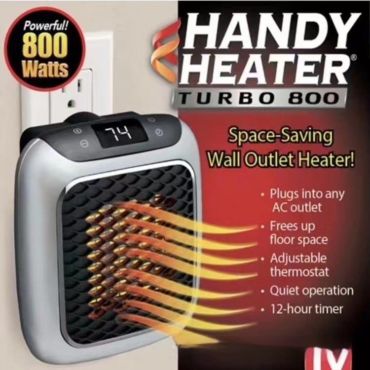 Plug in Space Heater with Digital Display and Honeycomb Grille - Image 9