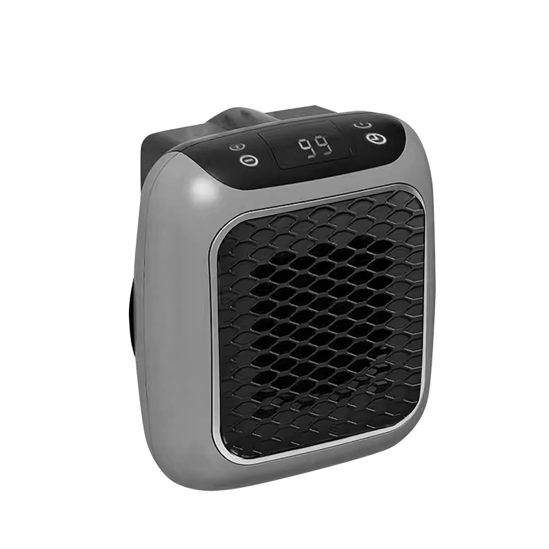 Plug in Space Heater with Digital Display and Honeycomb Safety Grille - Image 1