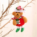 Plush Christmas Tree Ornaments with Dangling Legs and Felt Character Designs - Image 4