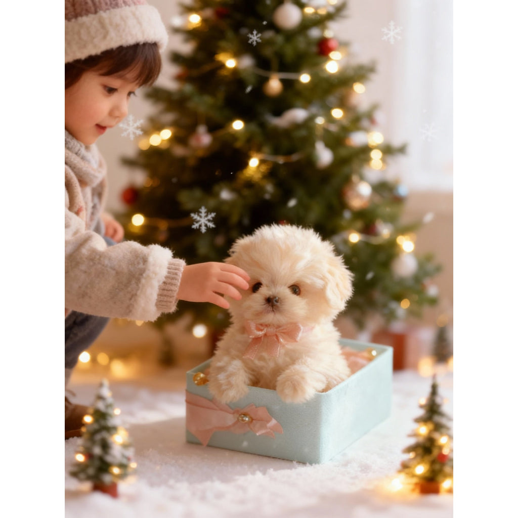 Plush Dog Toys with Soft Faux Fur and Lifelike Features for Interactive Play - Image 3