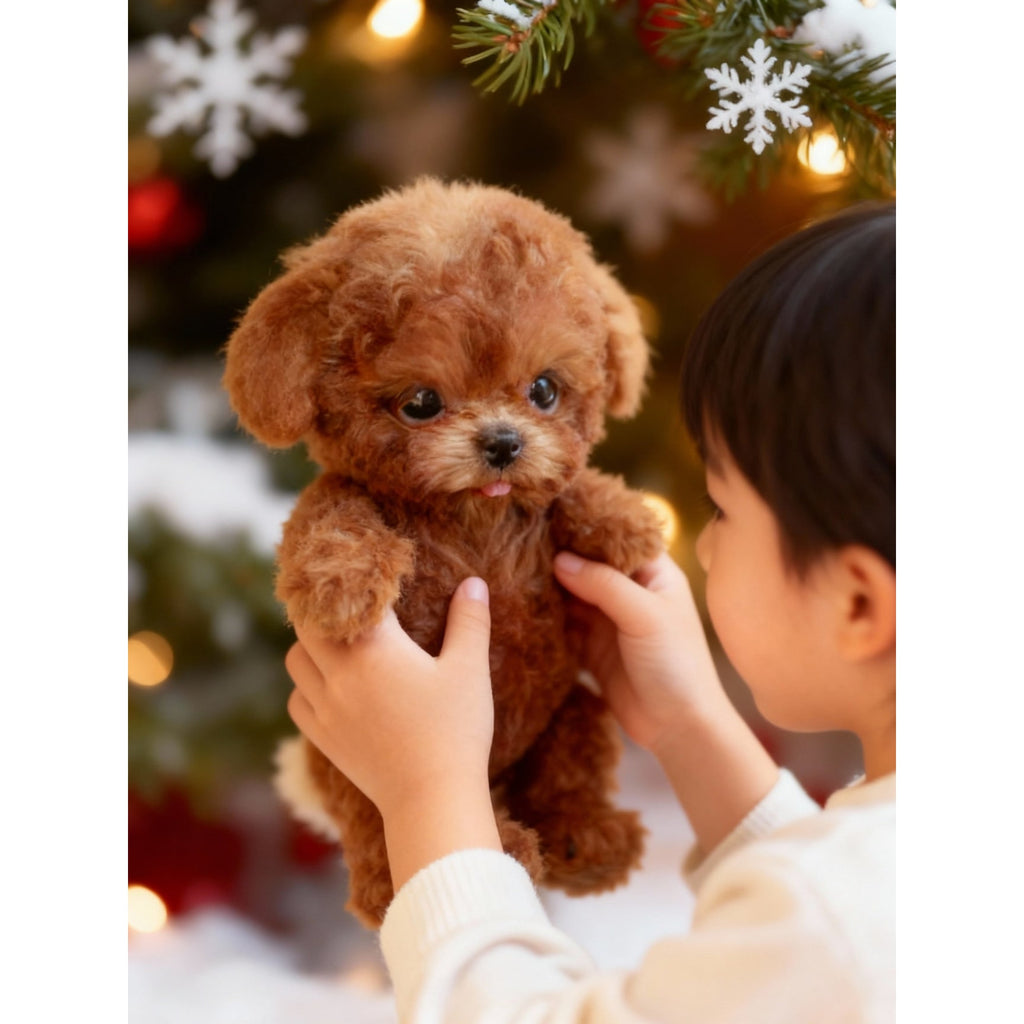 Plush Dog Toys with Soft Faux Fur and Lifelike Features for Interactive Play - Image 5