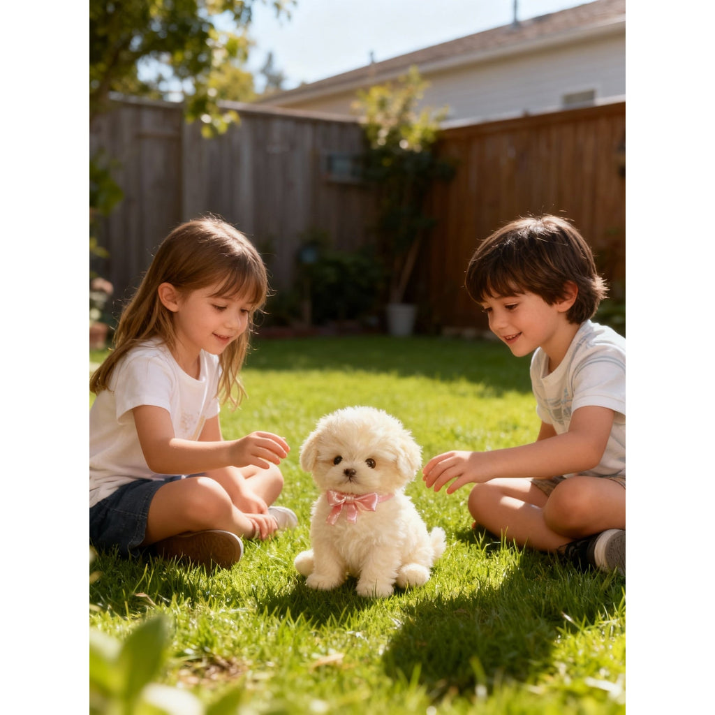 Plush Dog Toys with Soft Faux Fur and Lifelike Features for Interactive Play - Image 7