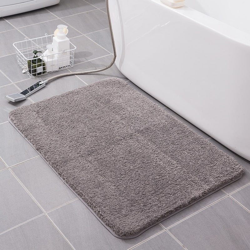 Plush Shaggy Bath Mats for Bathroom with Non Slip Bottom Fast Drying Microfiber Sets - Image 2
