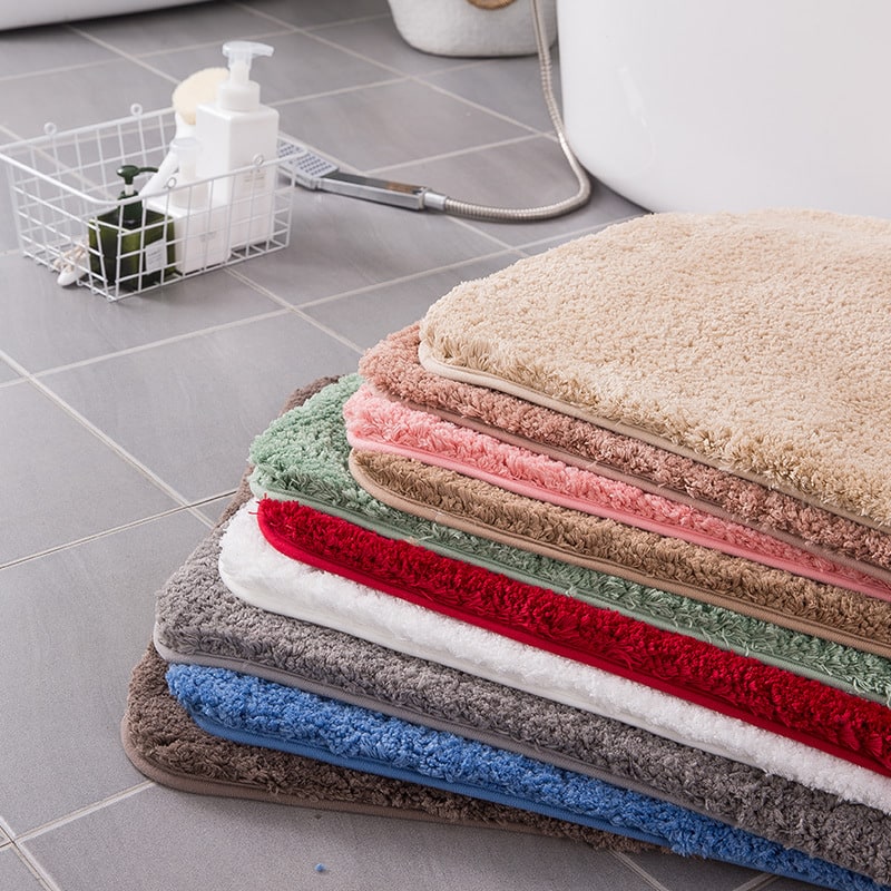 Plush Shaggy Bath Mats for Bathroom with Non Slip Bottom Fast Drying Microfiber Sets - Image 7