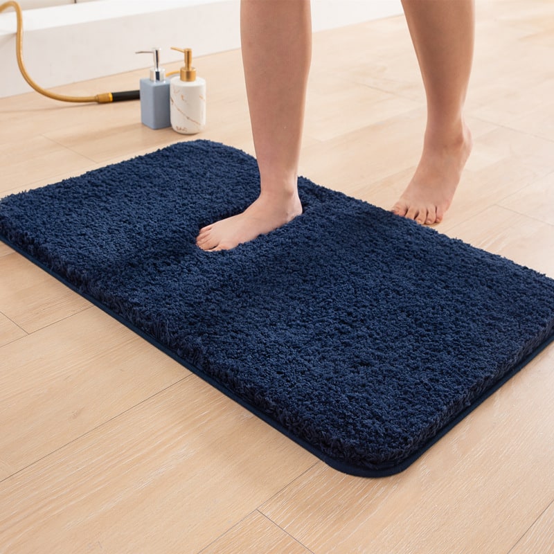 Plush Shaggy Bath Mats for Bathroom with Non Slip Bottom Fast Drying Microfiber Sets - Image 8